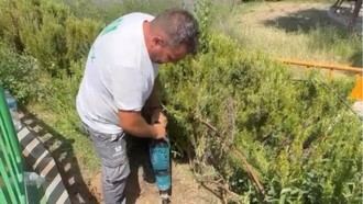 Nuevo espacio de sombra en el parque de la Avenida Víctimas del Terrorismo para el verano