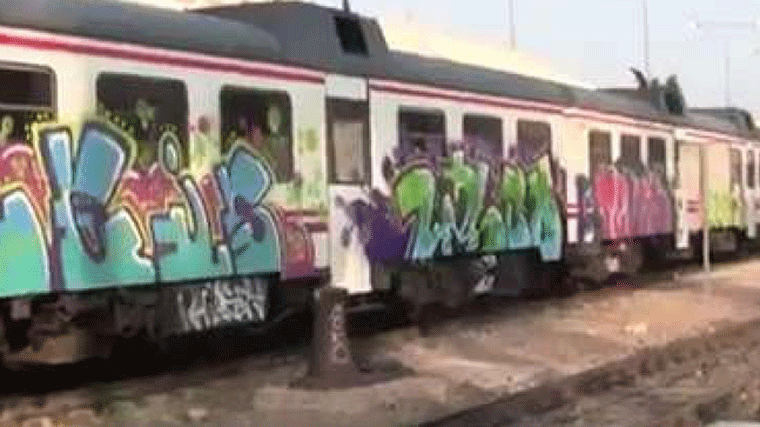 Detenidos 28 grafiteros por causar daños en vagones de trenes por 600.000 €