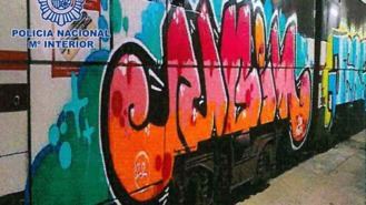 Detenidos 15 grafiteros que causaron daños en vagones de tren por valor de 240.000 euros