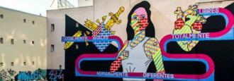 Uno de los graffitis sociales que se pueden encontrar en las calles de Madrid