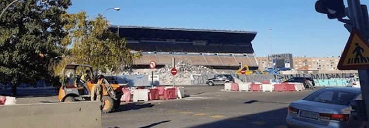 Desvíos en la M-30 para la demolición de la grada del Calderón