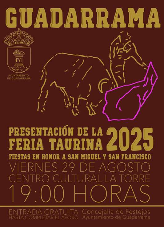 Feria Taurina de San Miguel y San Francisco 2025 se presentará en Guadarrama