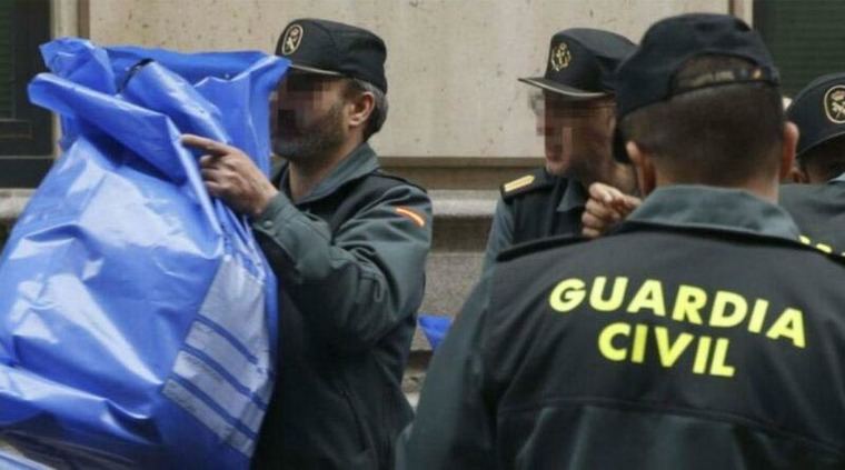 Intervenidas en una fábrica de Jaén 150.000 mascarillas, que han sido trasladadas a Madrid