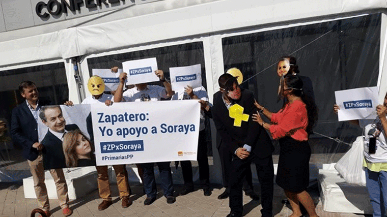 HazteOir hace campaña contra Santamaría a las puertas del Congreso del PP