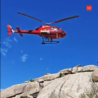 Un escalador cae 10 metros en La Pedriza y es trasladado en helicóptero
