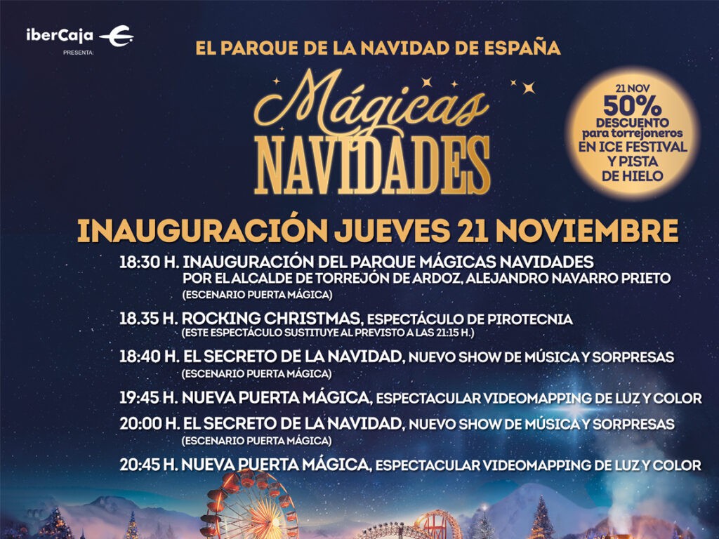 Inauguración de Mágicas Navidades en Torrejón con descuentos especiales