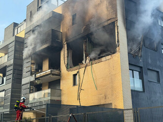 Explosión en Valdemoro provoca incendio; perros afectados por humo