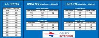 Refuerzo del transporte público para las Fiestas Patronales