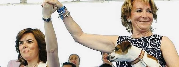 Pekas y Pecas, el nombre al que deben su poder Aznar y Ayuso con un Jack Russell por medio