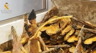 Intervenidos 63.100 jamones y lomos con etiqueta manipulada como ibéricos