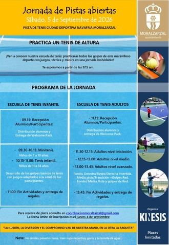 Jornada de Tenis Abierto en la Ciudad Deportiva Navafría