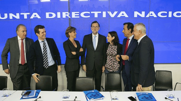 Rajoy a la Junta Directiva Nacional: Las siglas del PP son las que les harán "ganar las elecciones"