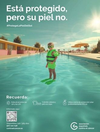 Campaña de concienciación sobre protección solar en la piscina municipal este fin de semana