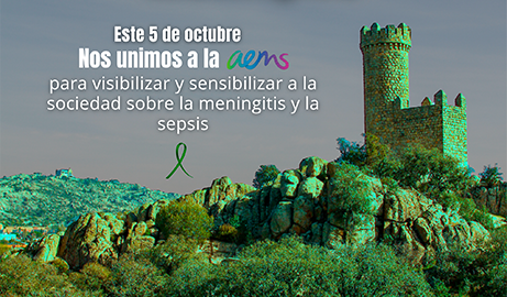 La Atalaya se ilumina en apoyo al Día Mundial contra la Meningitis