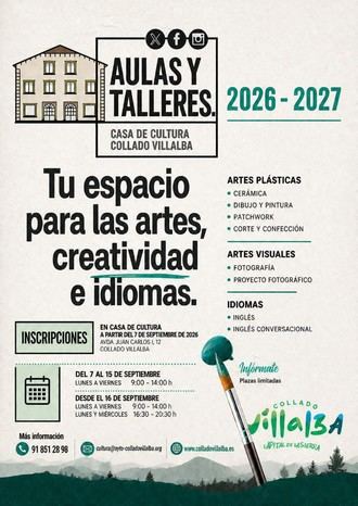 Inscripciones abiertas para talleres de arte e idiomas en la Casa de Cultura