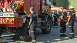 Obras de recuperación en el Parque de Bomberos de San Martín de Valdeiglesias tras el incendio de la Sierra Oeste