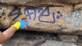 Limpieza de pintadas en La Pedriza: Madrid lanza una campaña para conservar el área natural protegida