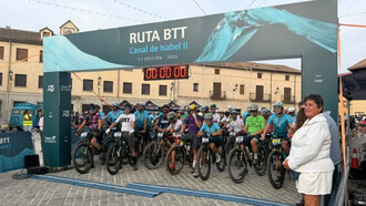 Más de 250 ciclistas participan en la I Ruta BTT del Canal de Isabel II en la Sierra Norte