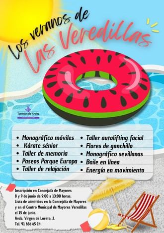 Veranos de Las Veredillas: Talleres gratuitos para mayores en julio