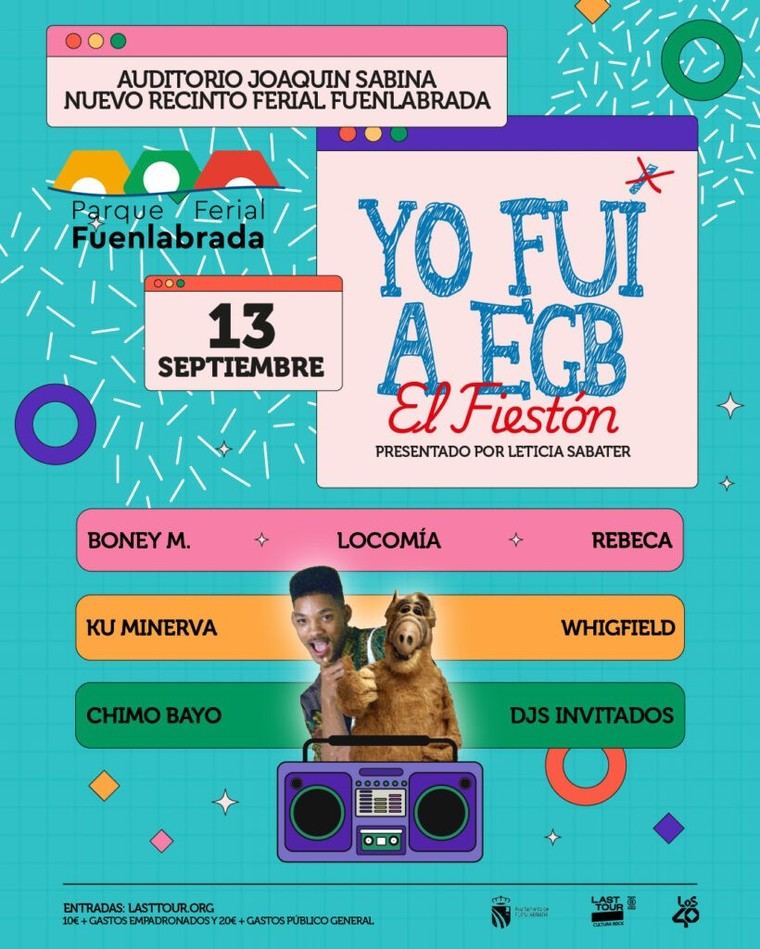 Entradas a precio reducido para el Festival 'Yo fui a EGB' en Fuenlabrada