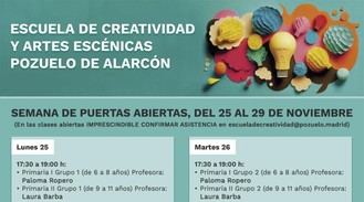 Semana de puertas abiertas en la Escuela de Creatividad y Artes Escénicas de Pozuelo