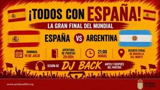 Proyección de la final del Mundial España-Argentina en el Recinto Ferial este domingo