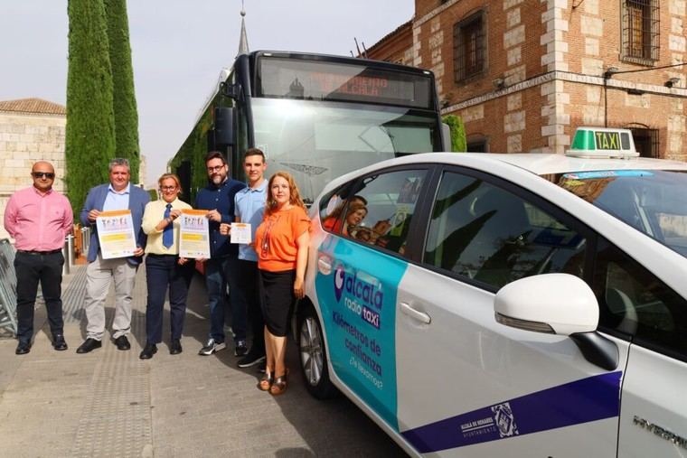 Taxis y autobuses de Alcalá apoyan campaña contra agresiones sexuales en ferias