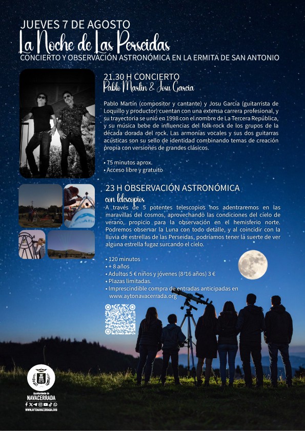 Disfruta de la mágica Noche de las Perseidas con música y astronomía en Navacerrada