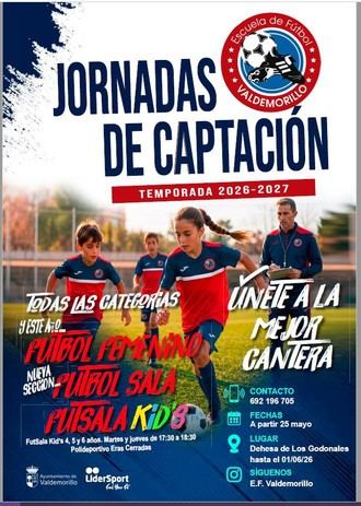 Jornadas de captación en la Escuela de Fútbol de Valdemorillo para 2026/2027