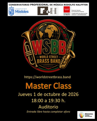 Clase magistral de la World Street Brass Band en el conservatorio Rodolfo Halffter