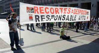 Concentración de los trabajadores de la limpieza viaria el 13-N
