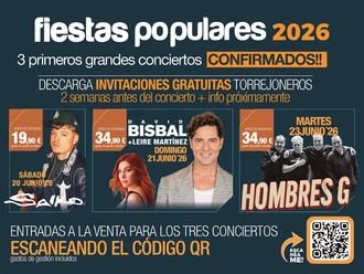 Conciertos de David Bisbal, Hombres G, Leire Martínez y Saiko en las Fiestas 2026
