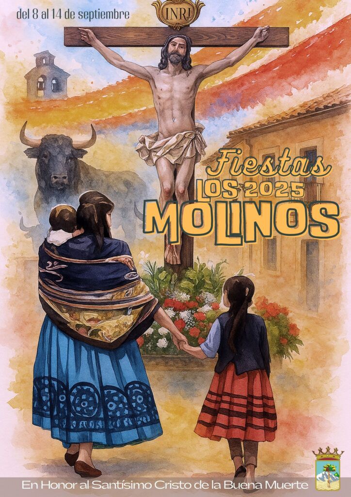 Fiestas Patronales 2025: Los Molinos celebra al Santísimo Cristo de la Buena Muerte del 8 al 14 de septiembre