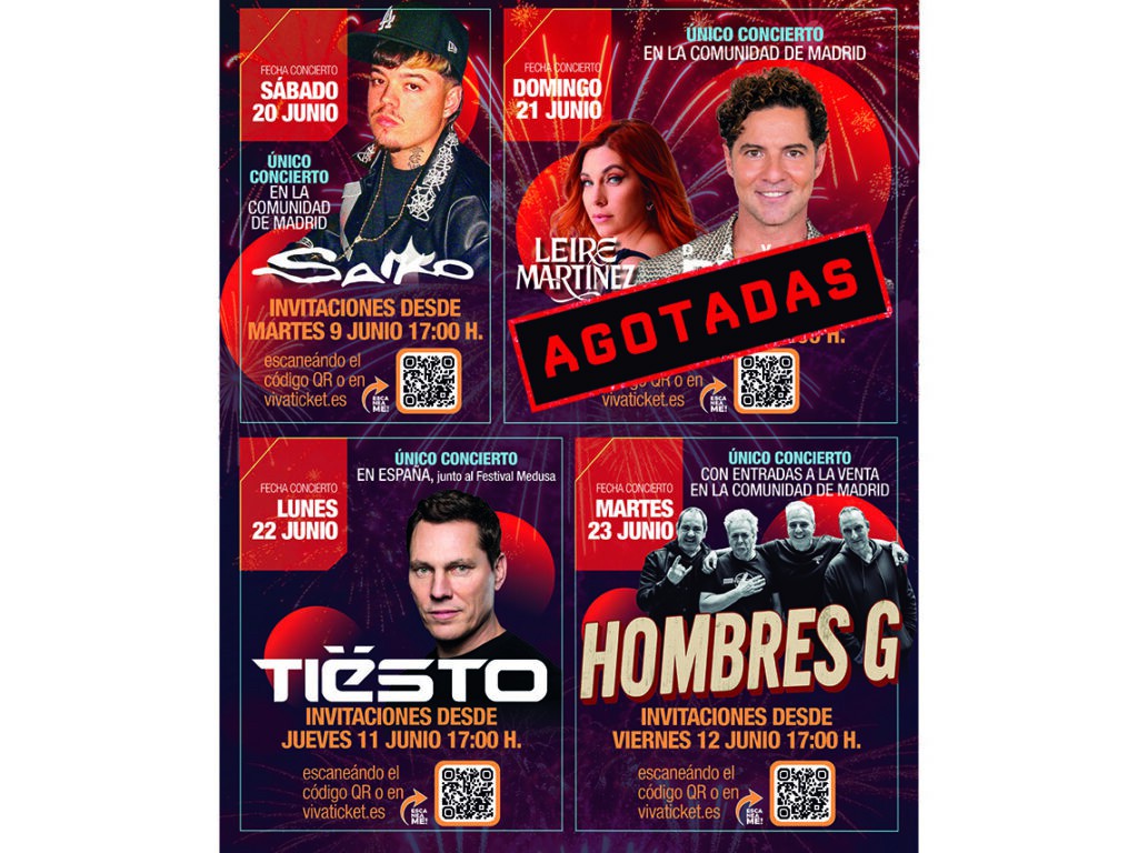 Invitaciones gratuitas para conciertos en las Fiestas Populares de Torrejón disponibles online