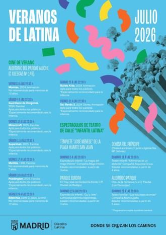 Los 'Veranos de Latina' ofrecerán cine y teatro infantil en julio