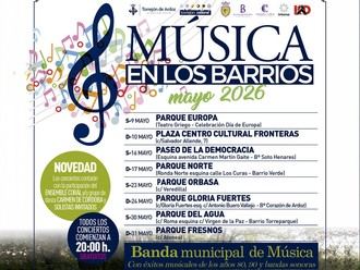 Conciertos al aire libre de la Banda Municipal en parques locales este fin de semana