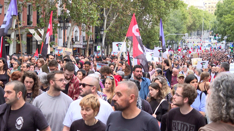 Miles de personas claman en Atocha contra el 'genocidio' de palestinos en Gaza