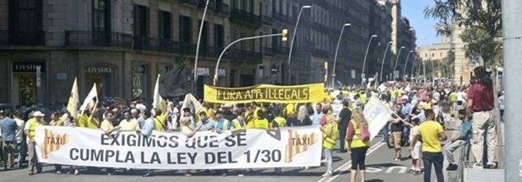 Los taxistas tomarán este jueves las calles de Madrid contra las VTC