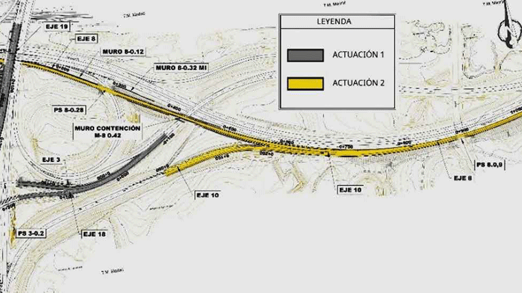 Cortes nocturnos de tráfico en las conexiones viarias del entorno del Metropolitano por obras