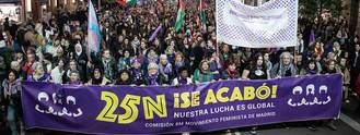 25N: El movimiento feminista vuelve a marchar en Madrid dividido en dos manifestaciones