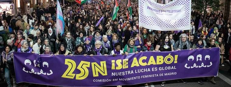 25N: El movimiento feminista vuelve a marchar en Madrid dividido en dos manifestaciones