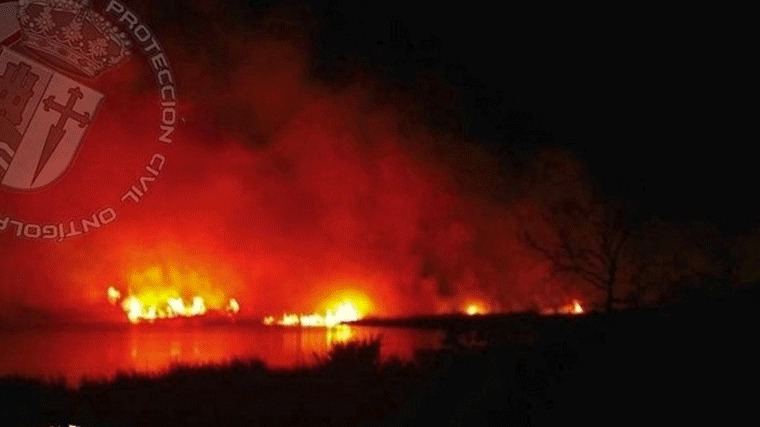 3,5 hectáreas de pasto calicinads por un incendio en el mar de Ontígola