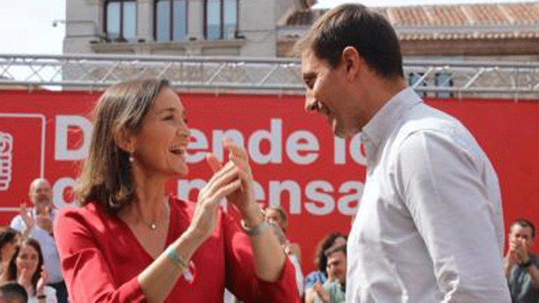 Lobato y Maroto arropados por Ribera en el pistoletazo de la campaña en Parla y Chueca: Objetivo reforzar 'el cinturón rojo'