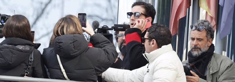 Luis Medina a su salida de los juzgados el día de su declaración