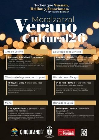 Agenda cultural de verano 2026: cine, música y teatro en Moralzarzal