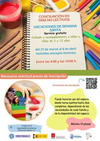 Servicio gratuito de cuidado infantil en Semana Santa para facilitar la conciliación familiar