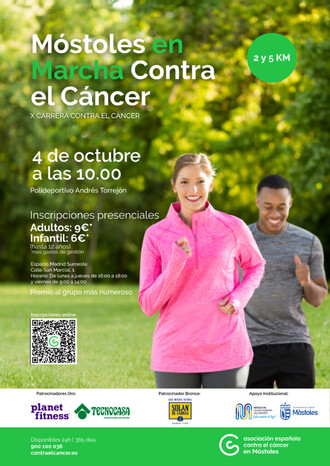 Marcha contra el cáncer en octubre con dos circuitos urbanos en Móstoles