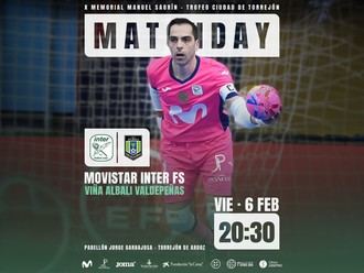 Movistar Inter FS se enfrenta al Viña Albali Valdepeñas en el X Memorial Manuel Saorín hoy a las 20:30 horas