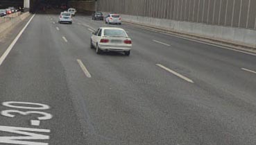 El tráfico cae un 59% en la M-30 en hora punta y un 64% en sun interior