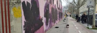 Amanece vandalizado el mural feminista de Ciudad Lineal